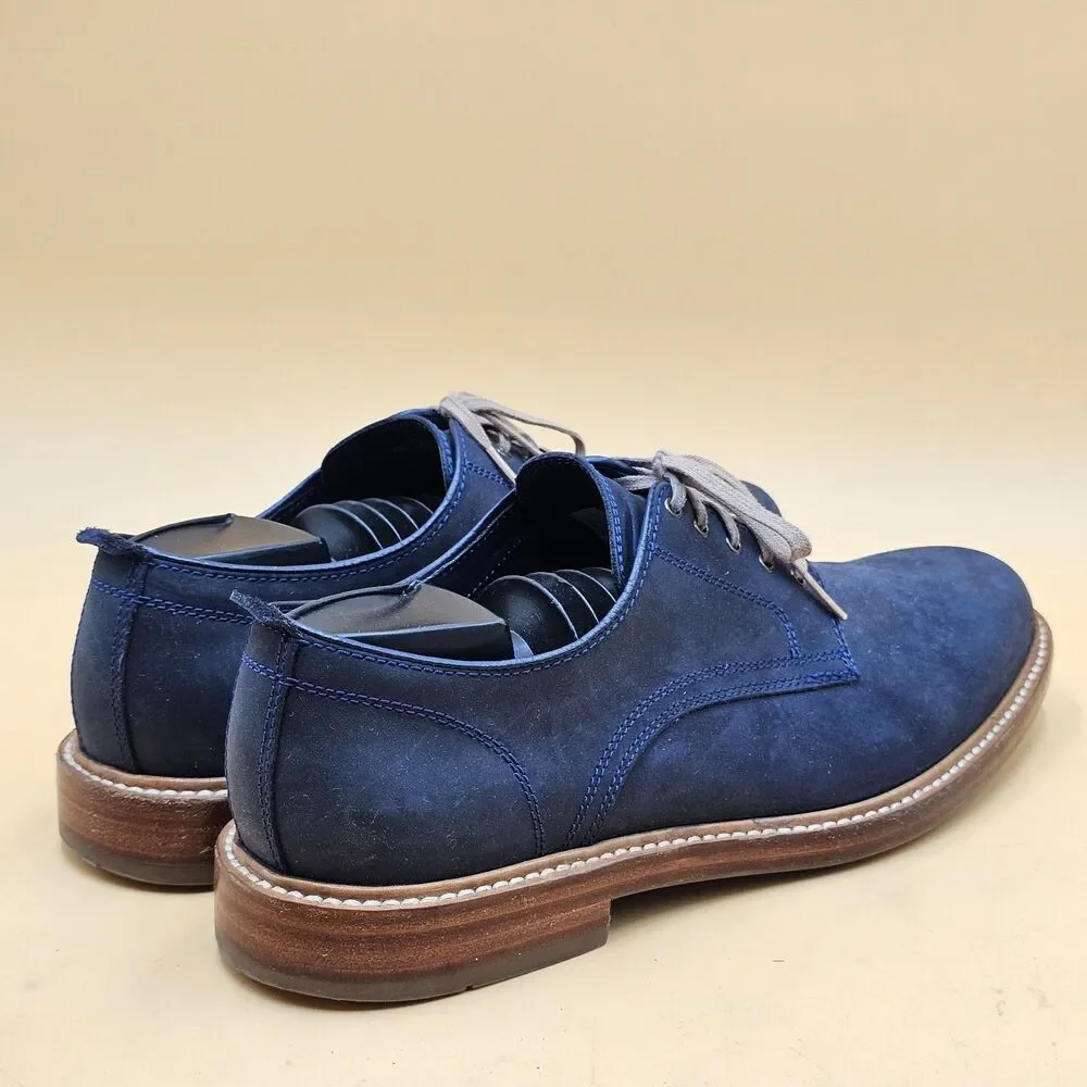 Cole Haan C25105 Tyler Grand Plain Toe Oxford Derby Leather Shoes Size 10.5 Navy